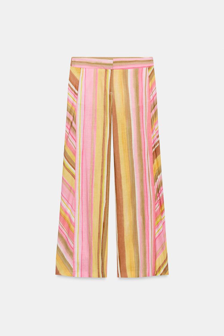 SOLANA STRIPED WIDE LEG PANTS