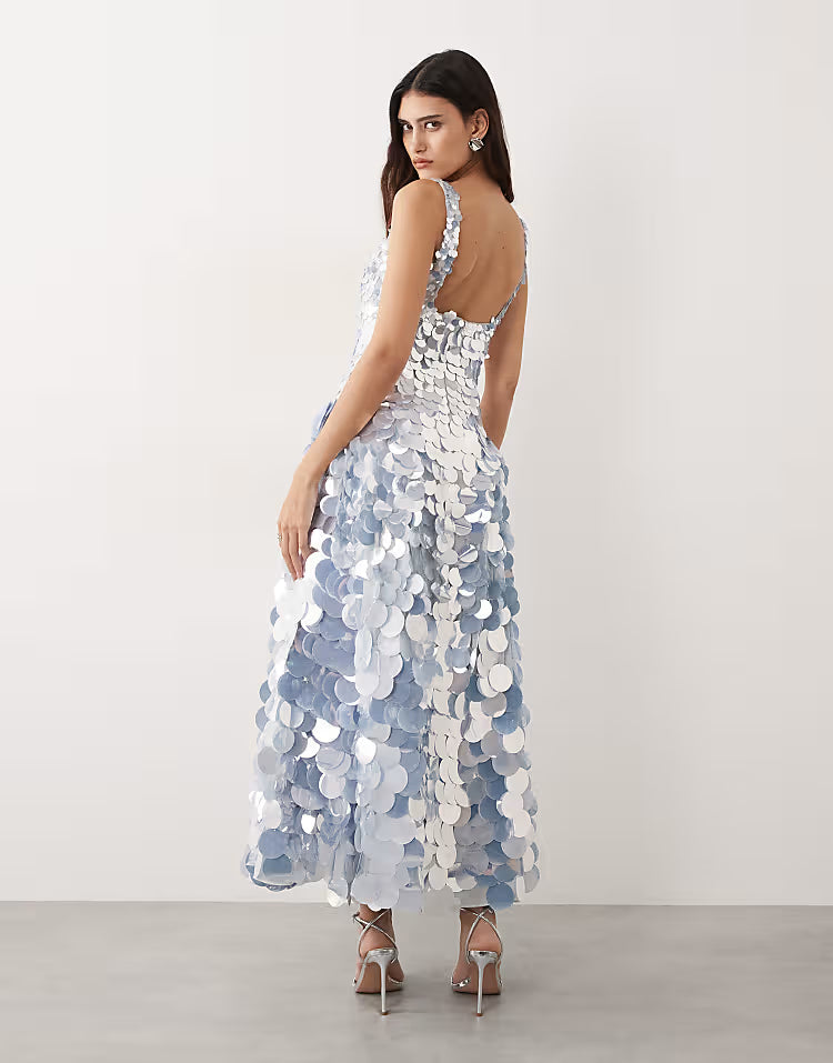 Celeste Disc Sequin Dress
