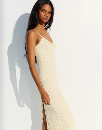 Strappy Lace Midi Dress