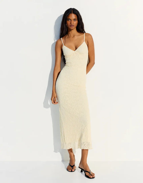 Strappy Lace Midi Dress