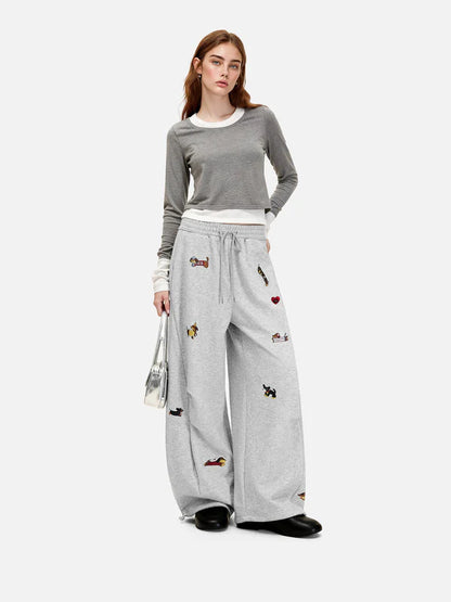 Doggy Wide Leg Sweatpants
