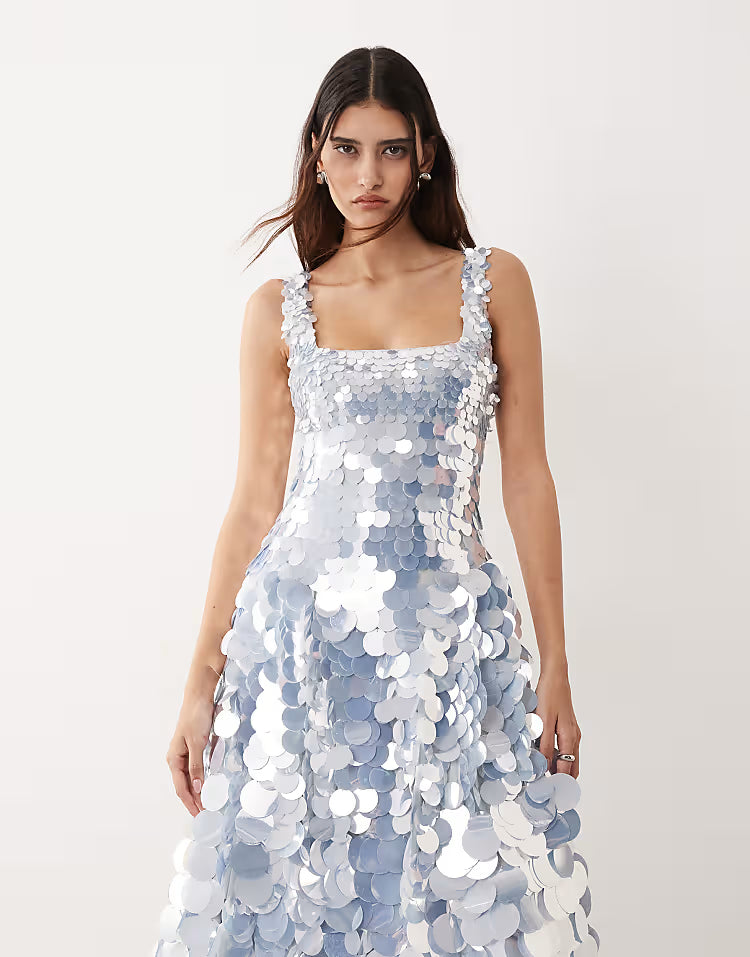 Celeste Disc Sequin Dress
