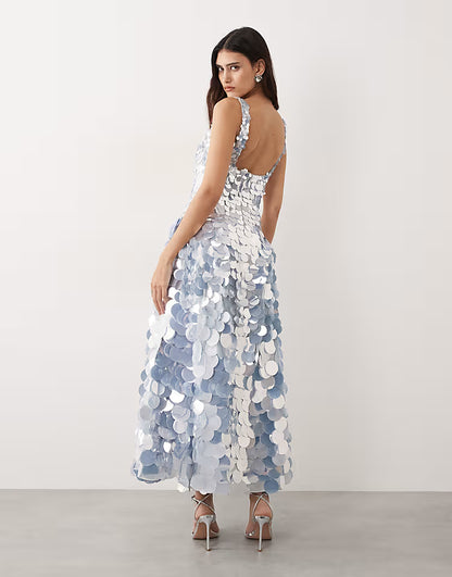 Celeste Disc Sequin Dress