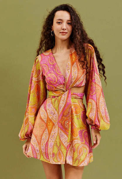 Marisol Paisley Mini Dress