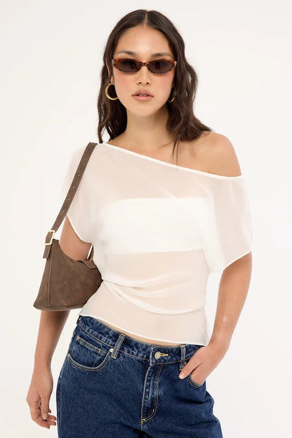 Sienna Sheer Wrap Top
