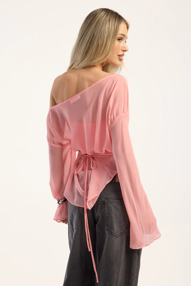 Sienna Sheer Wrap Top