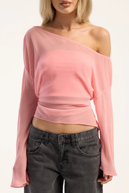 Sienna Sheer Wrap Top