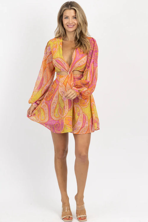 Marisol Paisley Mini Dress