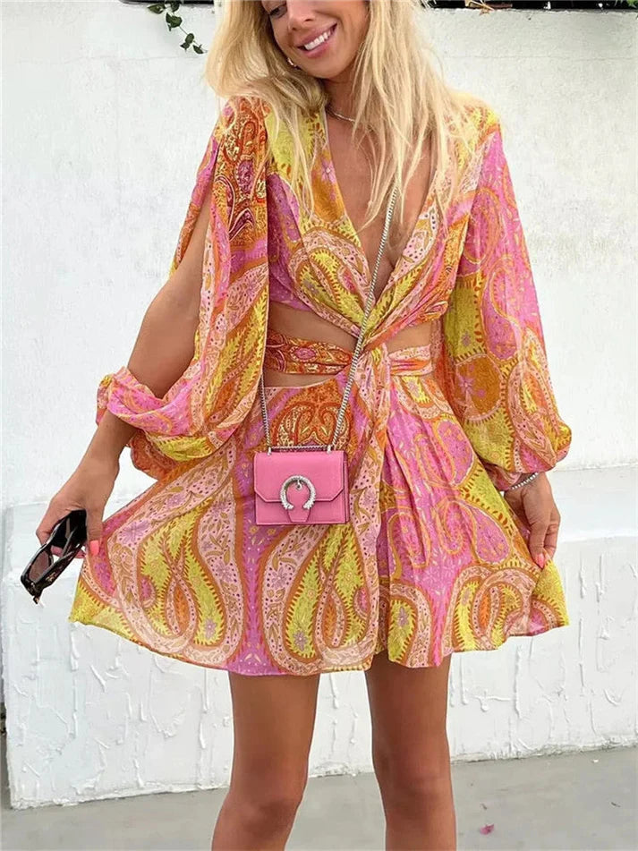 Marisol Paisley Mini Dress