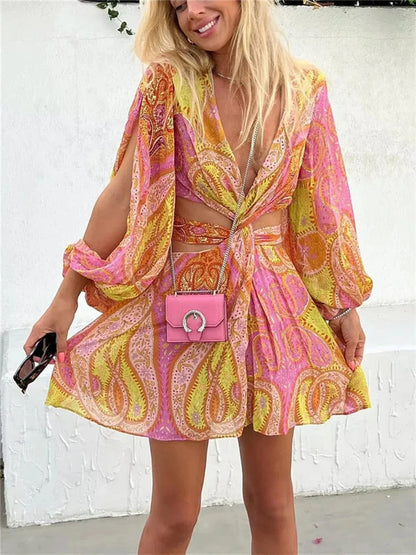Marisol Paisley Mini Dress