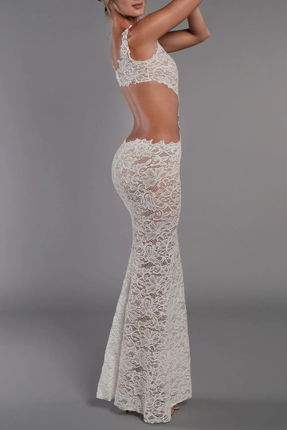 Duchess Ivory Lace Gown