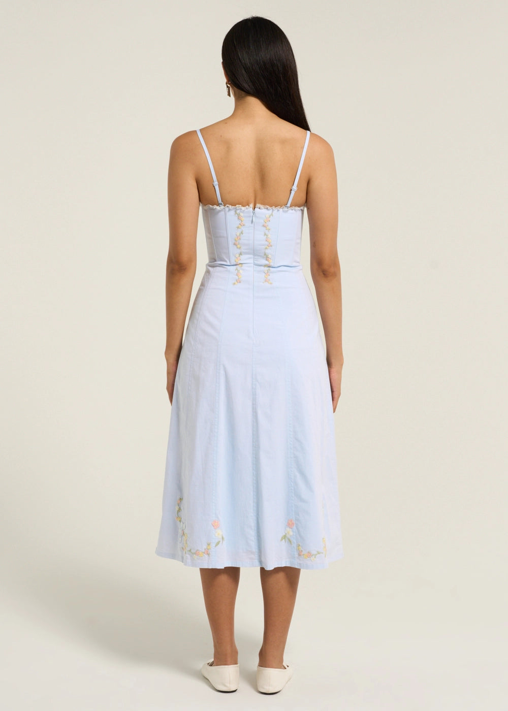 BABY BOWS PATCHWORK MIDI DRESS