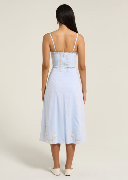 BABY BOWS PATCHWORK MIDI DRESS